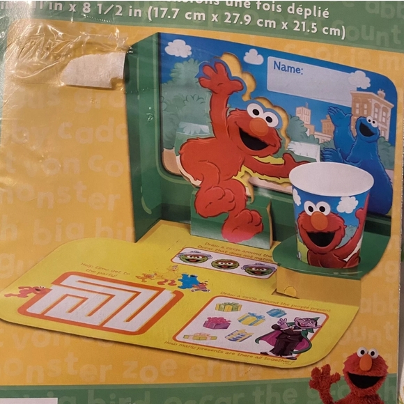 4 Pack Sesame Street Sunny Days Pop Up Activity Place Mats 2007 Party Elmo - Picture 2 of 4